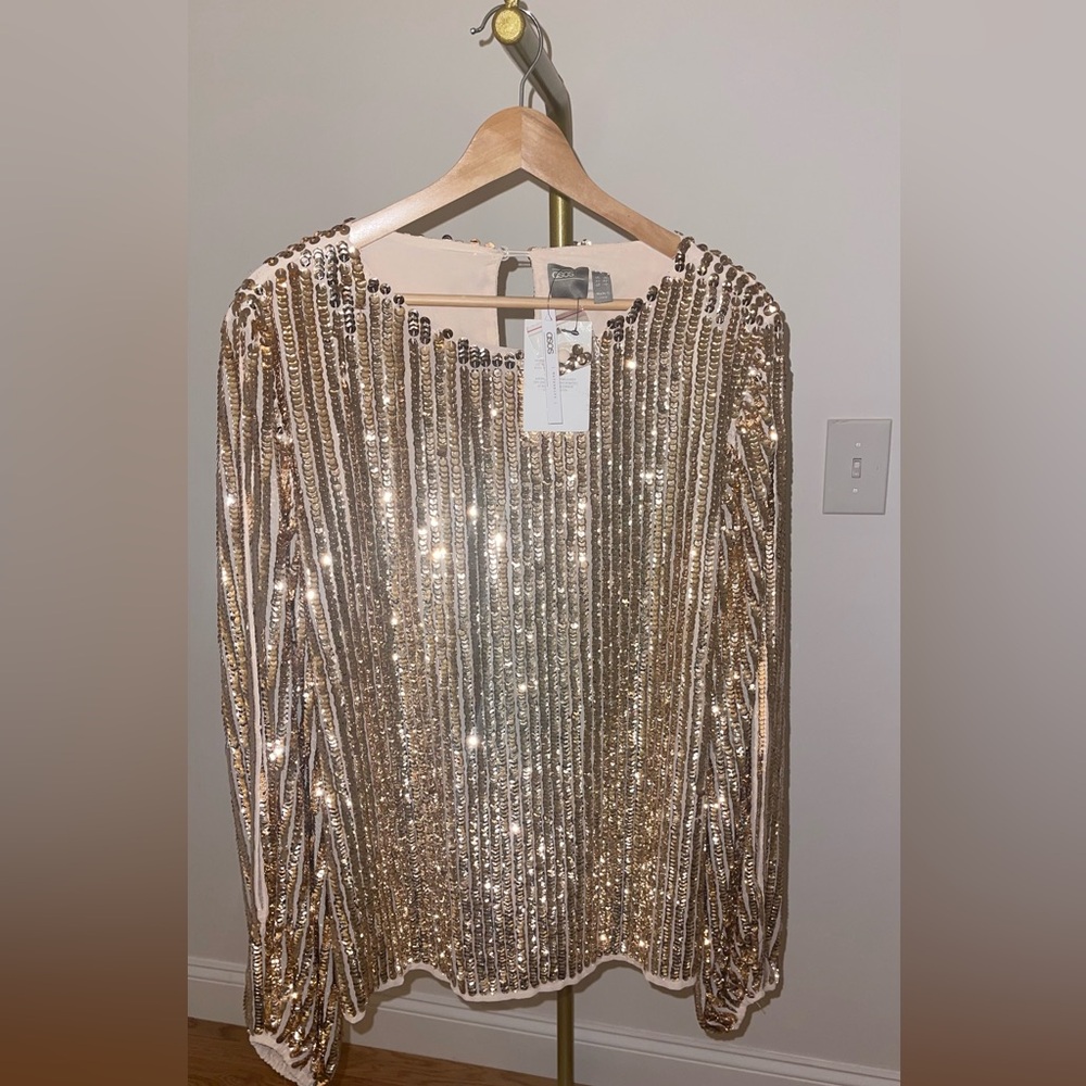 ASOS DESIGN Maternity embellished top with split sleeve detail